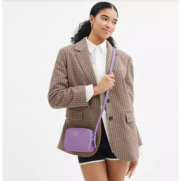 COACH Mini Jamie Camera Crossbody Bag In Signature Canvas Iris CY752 - Picture 4 of 5